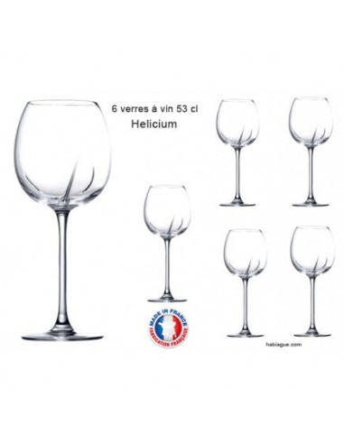 6 verres à vin Hélicium 53 cl À commander