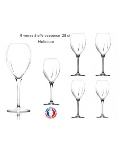 6 verres à vin effervescents Helicium 28 cl Comparez et commandez 