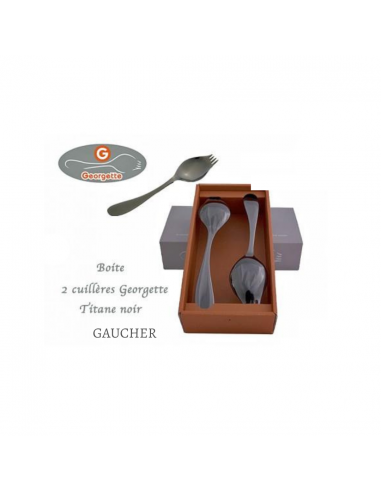 Coffret 2 Georgettes Titanium noir gaucher de pas cher