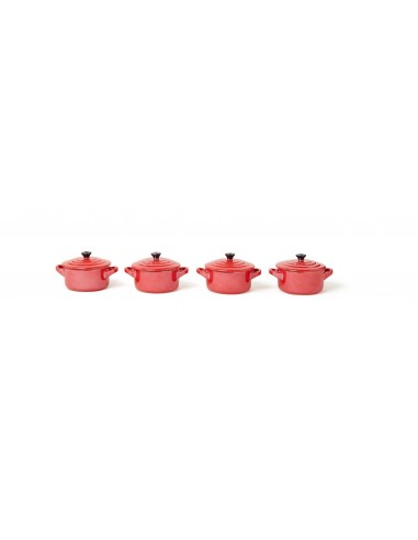 Set 4 mini-cocottes Metallics cerise 10cm Comparez plus de prix