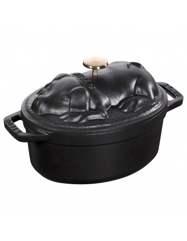 Cocotte 17 cm, Cochonnet gris graphite, Fonte - Staub sélection de produits