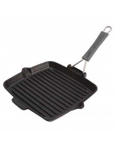 Gril carré, manche silicone noir mat - Staub offre 