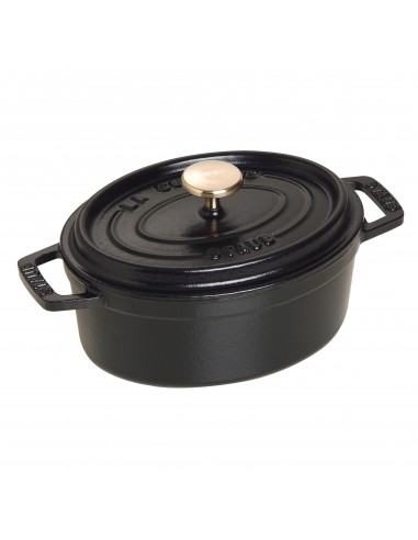 Cocotte 17 cm, Ovale, Noir, Fonte - Staub Pour