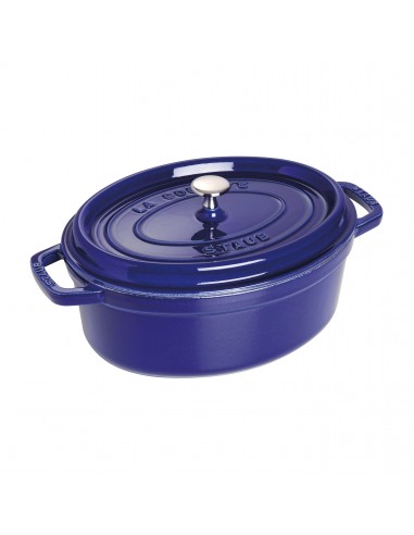 Cocotte 29 cm, Ovale, Bleu intense, Fonte - Staub JUSQU'A -70%! 