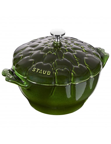 Cocotte 22 cm, Artichaut, Basilic, Fonte - Staub de pas cher