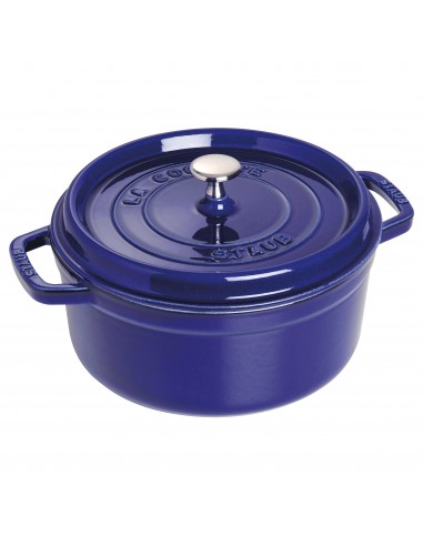 Cocotte Ronde, Bleu intense, Fonte - Staub Faites des économies