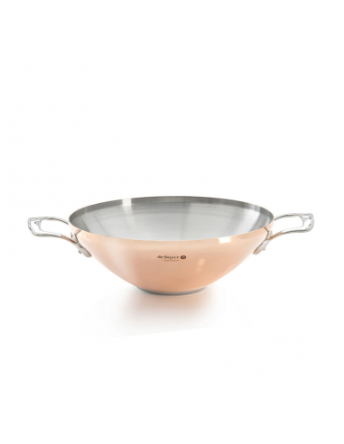 Wok 2 anses cuivre prima matera ø32cm -new Profitez des Offres !