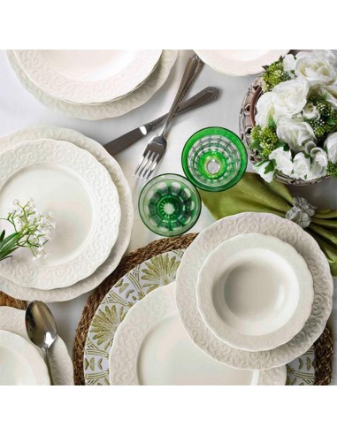 KUTAHYA PORCELAINE BONE AMORE IREM service de table 6 personnes 24 pièces Les magasins à Paris et en Île-de-France