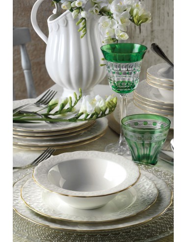 KUTAHYA PORCELAINE BONE IREM GOLD Service liseré doré de table 6 personnes 24 pièces Les magasins à Paris et en Île-de-France