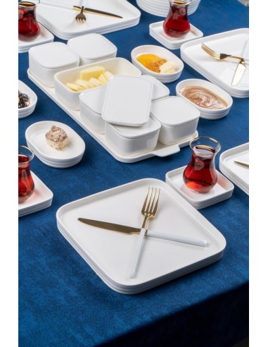 ACAR BONJOUR PERLA Ensemble de petit-déjeuner 30 pièces en porcelaine 6 personnes outlet