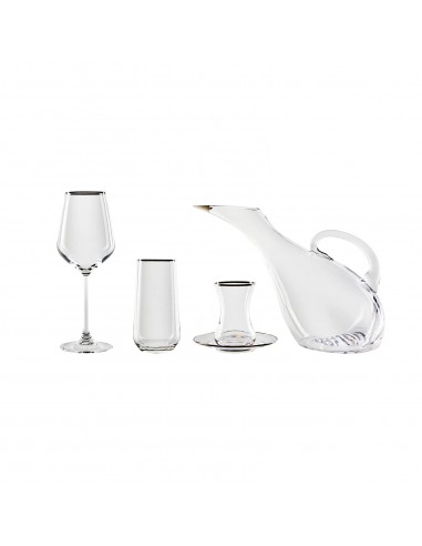 KARACA IRENE PLATIN RIM Set de verres 49 Pièces 12 personnes en ligne des produits 