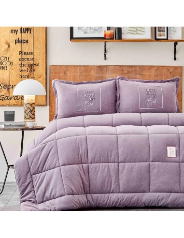 KARACA HOME SOFTY Parure de lit Cotton Comfort 1 personne Lilas paiement sécurisé