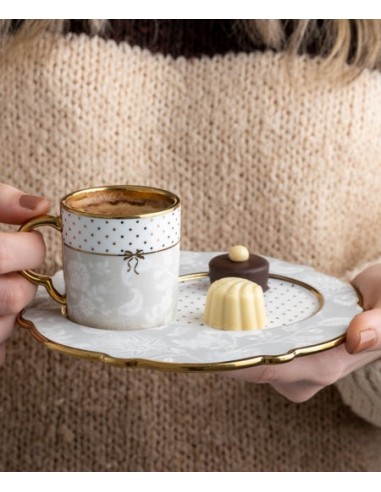 ACAR ELINOR Set de 6 tasses à café en porcelaine - 90 ml pour bénéficier 