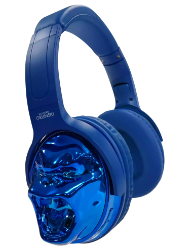 Casque Bluetooth KONG sans fil bleu chrome métallisé by Richard ORLINSKI Les êtres humains sont 