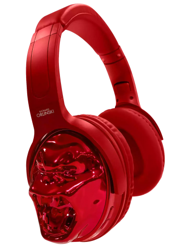 Casque Bluetooth KONG sans fil rouge chrome métallisé by Richard ORLINSKI pas cher