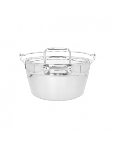 Marmite à confiture et crustacés inox 30cm Demeyere basket pas cher