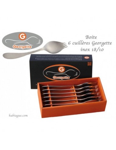 Coffret 2 ou 6 Georgettes inox brillant droitier les muscles