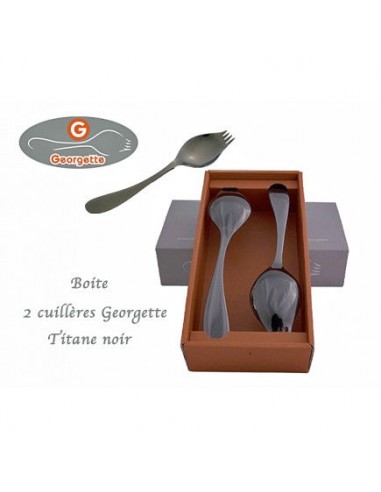 Coffret 2 ou 6 Georgettes Titanium noir droitier france