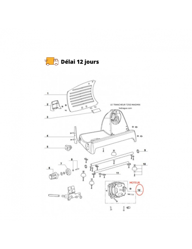 Moteur trancheuse T250 Magimix de technologie