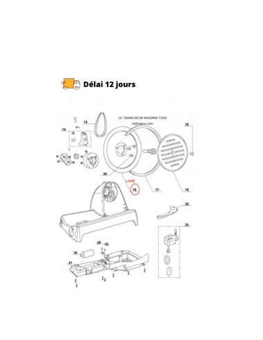 Lame trancheuse T250 Magimix plus qu'un jeu 